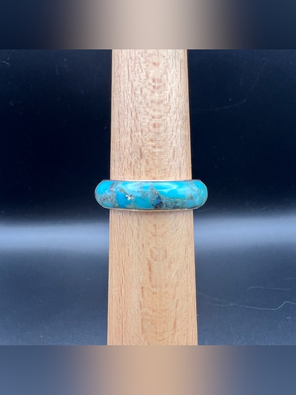 Sterling Silver Turquoise Eternity Band